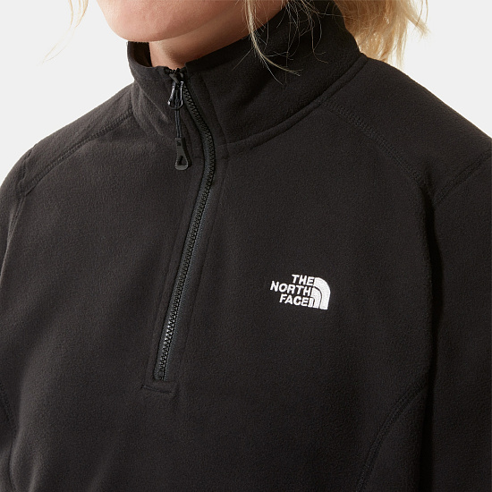 Куртка женская The North Face 100 Glacier 1/4 Zip Black - Фото 3 большая
