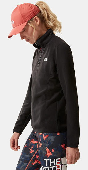 Куртка женская The North Face 100 Glacier 1/4 Zip Black - Фото 5 большая