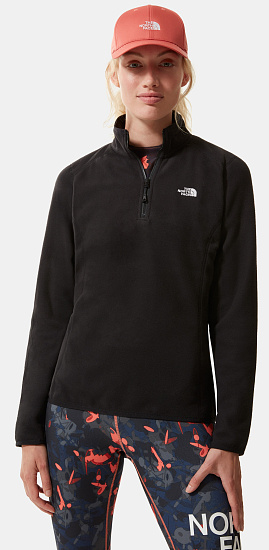 Куртка женская The North Face 100 Glacier 1/4 Zip Black - Фото 6 большая