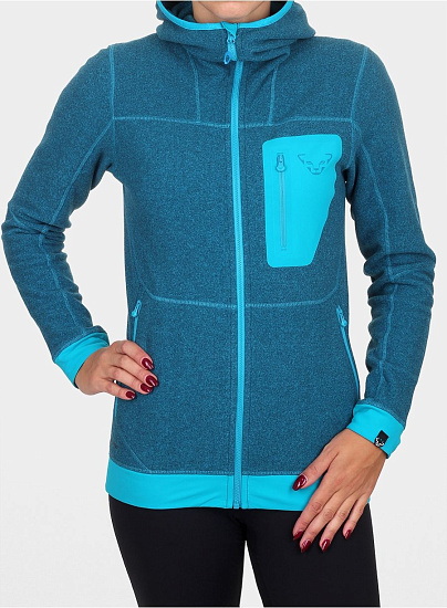 Куртка женская Dynafit Mera 2 Polartec Hoody Blue Malta - Фото 3 большая