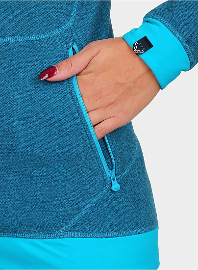 Куртка женская Dynafit Mera 2 Polartec Hoody Blue Malta - Фото 7 большая