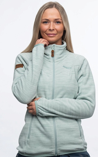 Куртка женская Bergans Hareid Fleece Misty Forest - Фото 2 большая