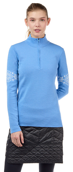 Свитер женский Krimson Klover Lookout 1/4 Zip Bright Blue - Фото 2 большая