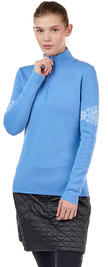 Свитер женский Krimson Klover Lookout 1/4 Zip Bright Blue - Фото 3 большая
