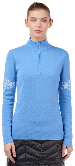 Свитер женский Krimson Klover Lookout 1/4 Zip Bright Blue - Фото 4 большая