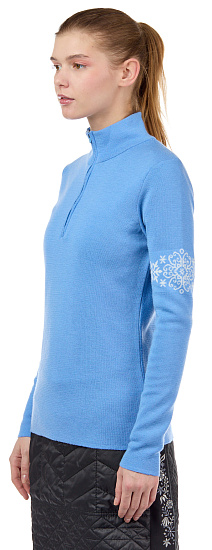 Свитер женский Krimson Klover Lookout 1/4 Zip Bright Blue - Фото 5 большая