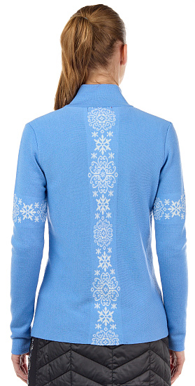 Свитер женский Krimson Klover Lookout 1/4 Zip Bright Blue - Фото 6 большая