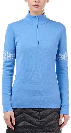 Свитер женский Krimson Klover Lookout 1/4 Zip Bright Blue - Фото 1 большая