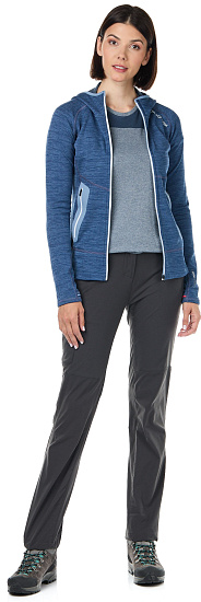 Куртка женская Ortovox Fleece Light Hoody Night Blue Blend - Фото 2 большая