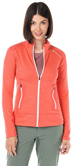 Куртка женская Ortovox Fleece Light Coral Blend - Фото 2 большая