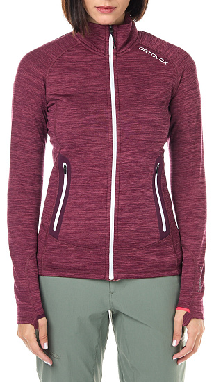 Куртка женская Ortovox Fleece Light Melange Dark Wine Blend - Фото 1 большая