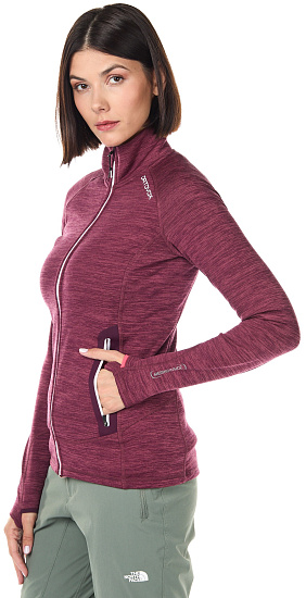 Куртка женская Ortovox Fleece Light Melange Dark Wine Blend - Фото 3 большая