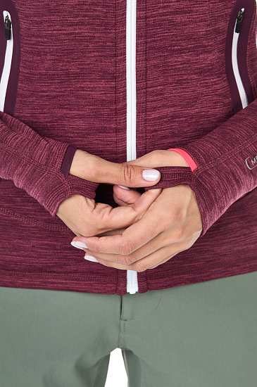 Куртка женская Ortovox Fleece Light Melange Dark Wine Blend - Фото 5 большая