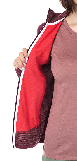 Куртка женская Ortovox Fleece Light Melange Dark Wine Blend - Фото 6 большая