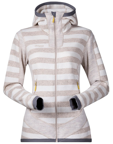 Куртка женская Bergans Hollvin Wool Cream/Lt Beige Striped - Фото 1 большая
