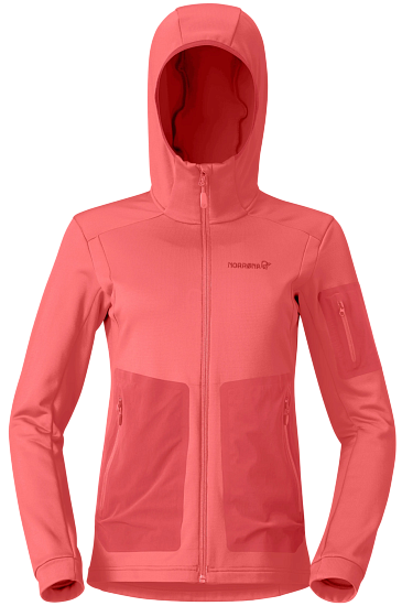 Куртка флисовая женская Norrona Falketind Warm2 Deep Sea Coral/Baked Apple - Фото 1 большая