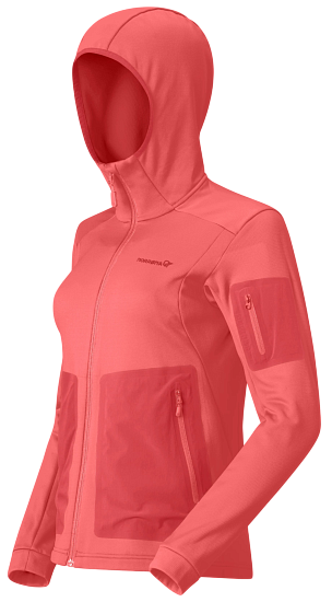 Куртка флисовая женская Norrona Falketind Warm2 Deep Sea Coral/Baked Apple - Фото 2 большая