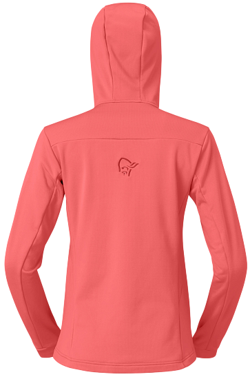 Куртка флисовая женская Norrona Falketind Warm2 Deep Sea Coral/Baked Apple - Фото 3 большая