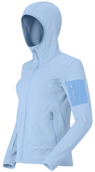 Куртка флисовая женская Norrona Falketind Warm2 Cashmere Blue/Alure - Фото 2 большая