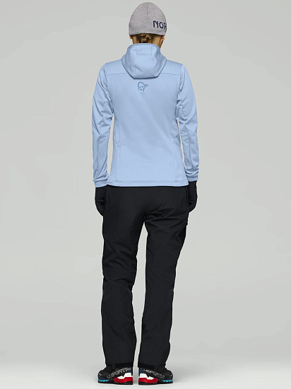 Куртка флисовая женская Norrona Falketind Warm2 Cashmere Blue/Alure - Фото 6 большая