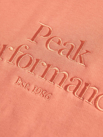 Толстовка женская Peak Performance Original Hoody Light Orange - Фото 5 большая