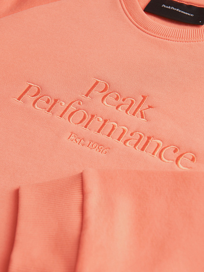 Свитшот женский Peak Performance Original Crew Light Orange - Фото 2 большая