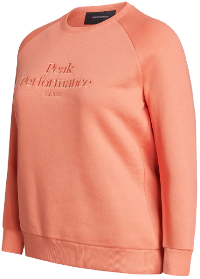 Свитшот женский Peak Performance Original Crew Light Orange - Фото 5 большая