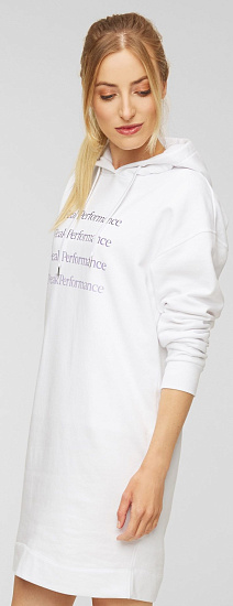 Толстовка женская Peak Performance Ground Hoody Dress White - Фото 3 большая