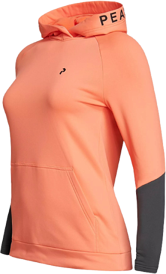 Толстовка женская Peak Performance Rider Hoody Light Orange/Motion Grey - Фото 3 большая