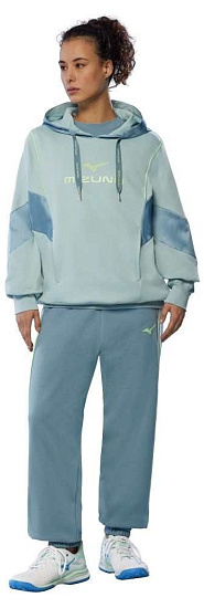 Худи женское Mizuno Athletics Cloud Blue - Фото 3 большая