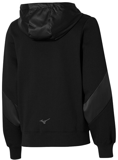 Худи женское Mizuno Athletics Black - Фото 2 большая