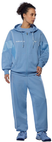 Куртка женская Mizuno Athletics Sweat Cloud Blue - Фото 3 большая