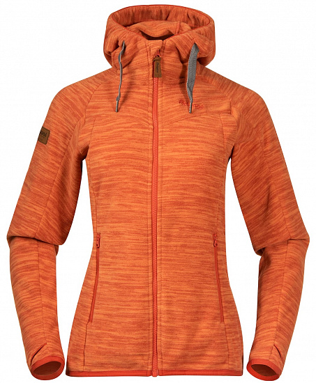 Куртка женская Bergans Hareid Fleece Brick Melange - Фото 1 большая