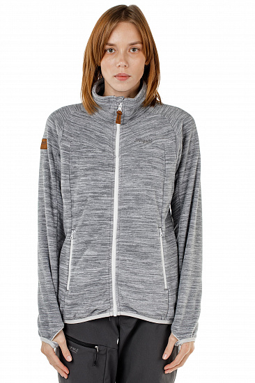 Куртка женская Bergans Hareid Fleece NoHood Alu Mel - Фото 2 большая