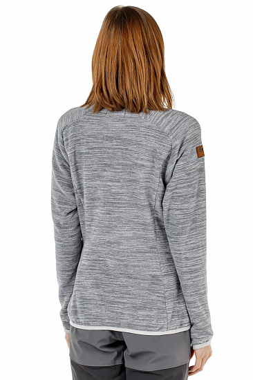 Куртка женская Bergans Hareid Fleece NoHood Alu Mel - Фото 4 большая