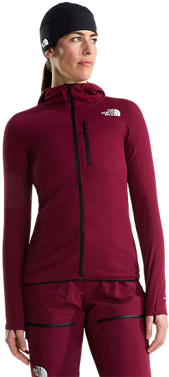 Куртка флисовая женская The North Face Summit Futurefleece Full Zip Hoodie Burgundy Crush - Фото 3 большая