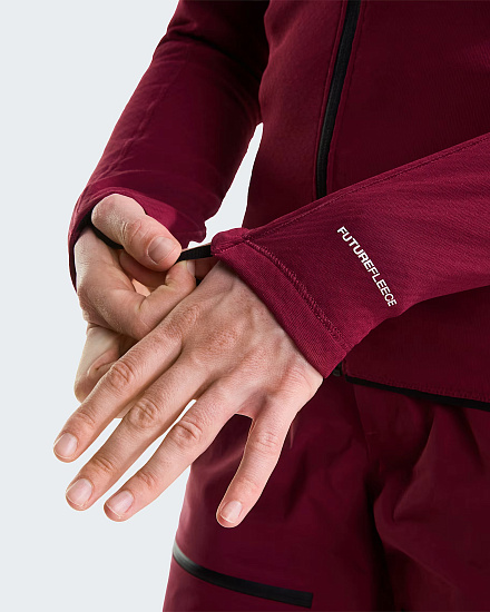 Куртка флисовая женская The North Face Summit Futurefleece Full Zip Hoodie Burgundy Crush - Фото 8 большая