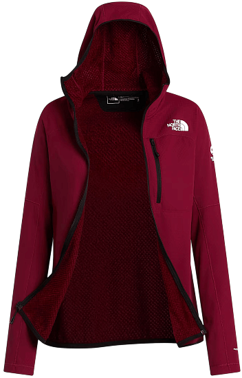 Куртка флисовая женская The North Face Summit Futurefleece Full Zip Hoodie Burgundy Crush - Фото 12 большая