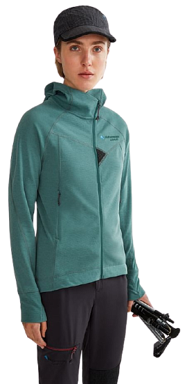 Куртка женская Klattermusen Njorun 2.0 Hoodie Brush Green - Фото 3 большая
