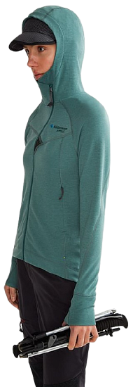 Куртка женская Klattermusen Njorun 2.0 Hoodie Brush Green - Фото 4 большая