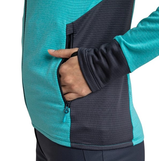 Куртка женская Montura Rise Maglia Turquoise/Graphite Blue - Фото 6 большая