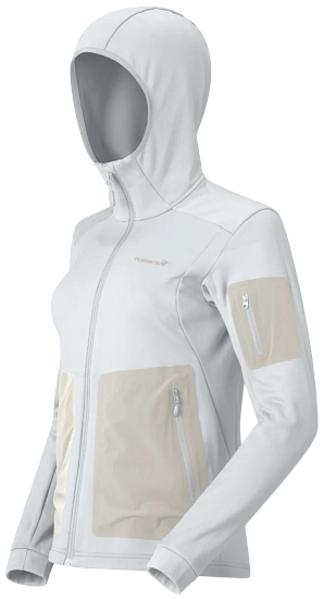 Куртка женская Norrona Falketind Warm2 Stretch Hood Snow White - Фото 5 большая