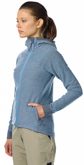 Куртка женская Klattermusen Hodur Hooded Zip Faded Blue - Фото 5 большая