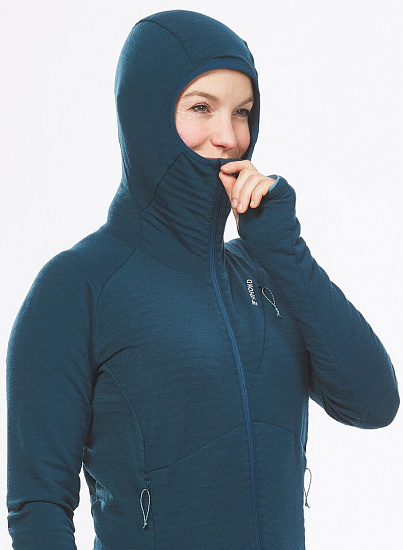 Куртка женская Simond Alpinism Hooded Pullover Merino Wool Тёмно-Бирюзовый - Фото 7 большая