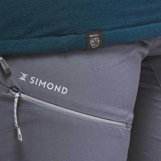 Куртка женская Simond Alpinism Hooded Pullover Merino Wool Тёмно-Бирюзовый - Фото 8 большая