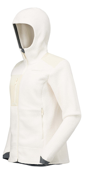 Куртка женская Norrona Trollveggen Warm 3 Zip Hood Whisper White - Фото 3 большая