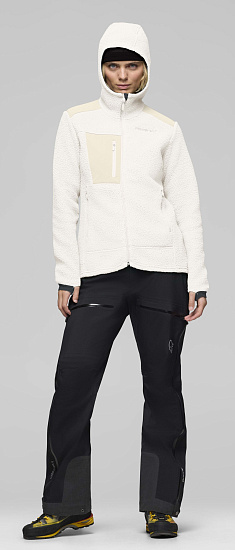 Куртка женская Norrona Trollveggen Warm 3 Zip Hood Whisper White - Фото 4 большая
