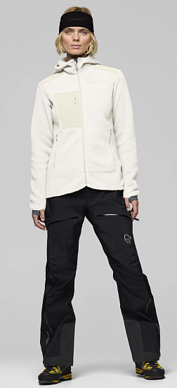 Куртка женская Norrona Trollveggen Warm 3 Zip Hood Whisper White - Фото 6 большая