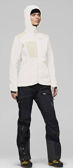 Куртка женская Norrona Trollveggen Warm 3 Zip Hood Whisper White - Фото 7 большая