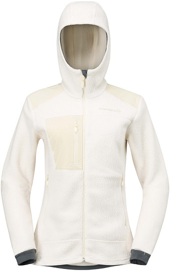 Куртка женская Norrona Trollveggen Warm 3 Zip Hood Whisper White - Фото 1 большая
